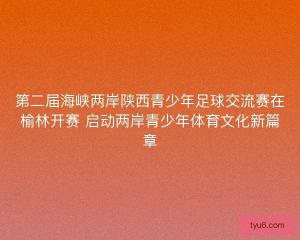第二届海峡两岸陕西青少年足球交流赛在榆林开赛 启动两岸青少年体育文化新篇章
